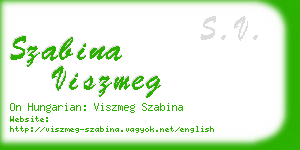 szabina viszmeg business card